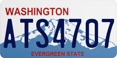 WA license plate ATS4707