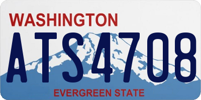 WA license plate ATS4708
