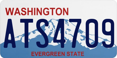 WA license plate ATS4709