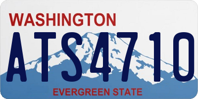 WA license plate ATS4710
