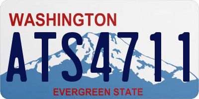 WA license plate ATS4711