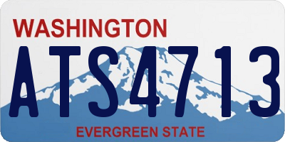WA license plate ATS4713