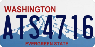 WA license plate ATS4716