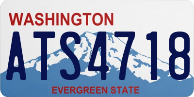 WA license plate ATS4718