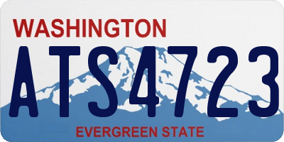 WA license plate ATS4723