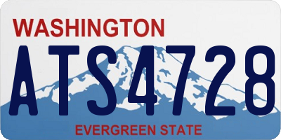 WA license plate ATS4728