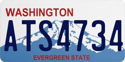 WA license plate ATS4734