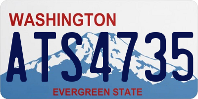 WA license plate ATS4735