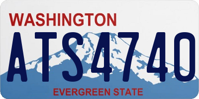 WA license plate ATS4740