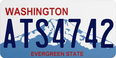 WA license plate ATS4742