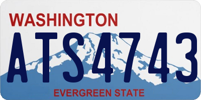 WA license plate ATS4743