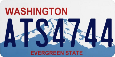 WA license plate ATS4744