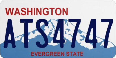 WA license plate ATS4747