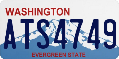 WA license plate ATS4749