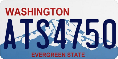 WA license plate ATS4750