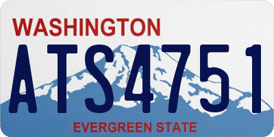 WA license plate ATS4751