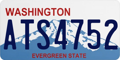 WA license plate ATS4752