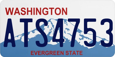 WA license plate ATS4753