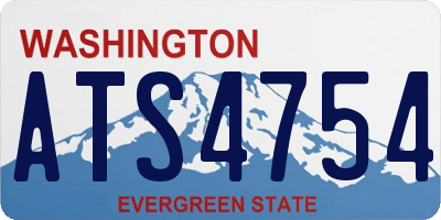 WA license plate ATS4754