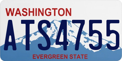 WA license plate ATS4755