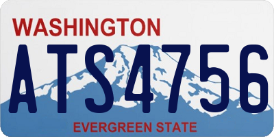 WA license plate ATS4756