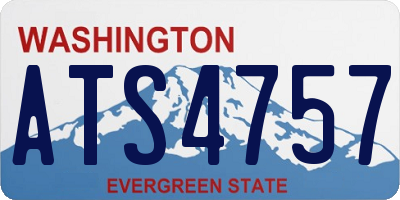 WA license plate ATS4757