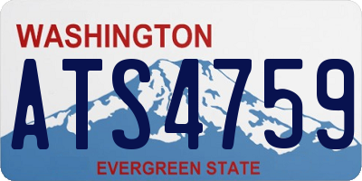WA license plate ATS4759
