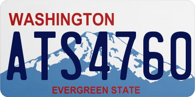 WA license plate ATS4760
