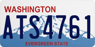 WA license plate ATS4761