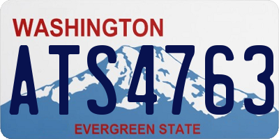 WA license plate ATS4763