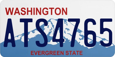 WA license plate ATS4765