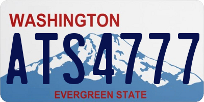 WA license plate ATS4777