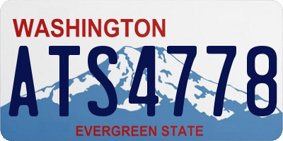 WA license plate ATS4778