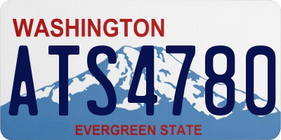 WA license plate ATS4780