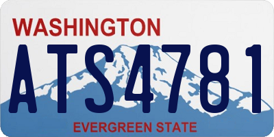 WA license plate ATS4781