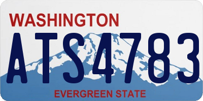 WA license plate ATS4783