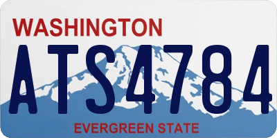 WA license plate ATS4784