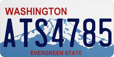 WA license plate ATS4785