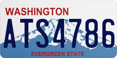 WA license plate ATS4786