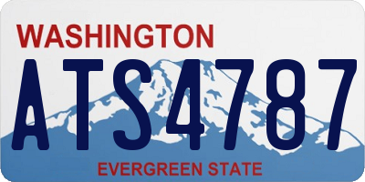 WA license plate ATS4787