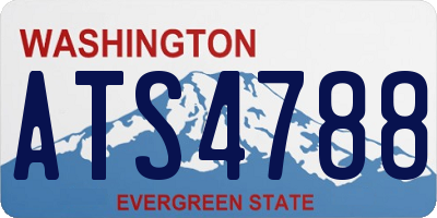 WA license plate ATS4788