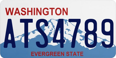WA license plate ATS4789