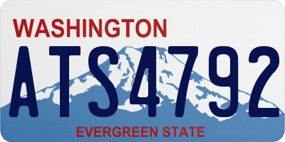 WA license plate ATS4792