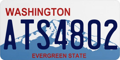 WA license plate ATS4802