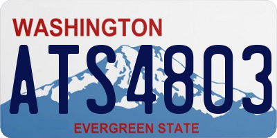 WA license plate ATS4803
