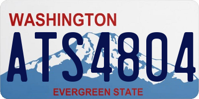 WA license plate ATS4804