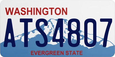 WA license plate ATS4807