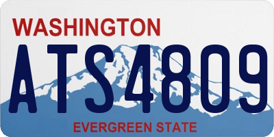 WA license plate ATS4809