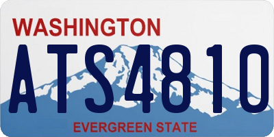 WA license plate ATS4810