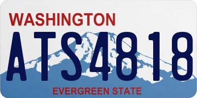 WA license plate ATS4818